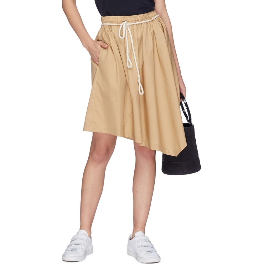 Vince Rope Belt Asymmetrical Skirt